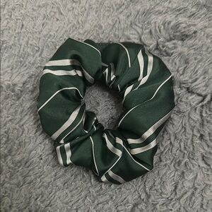 Harry Potter Universal Studios Slytherin Green and Silver Scrunchie